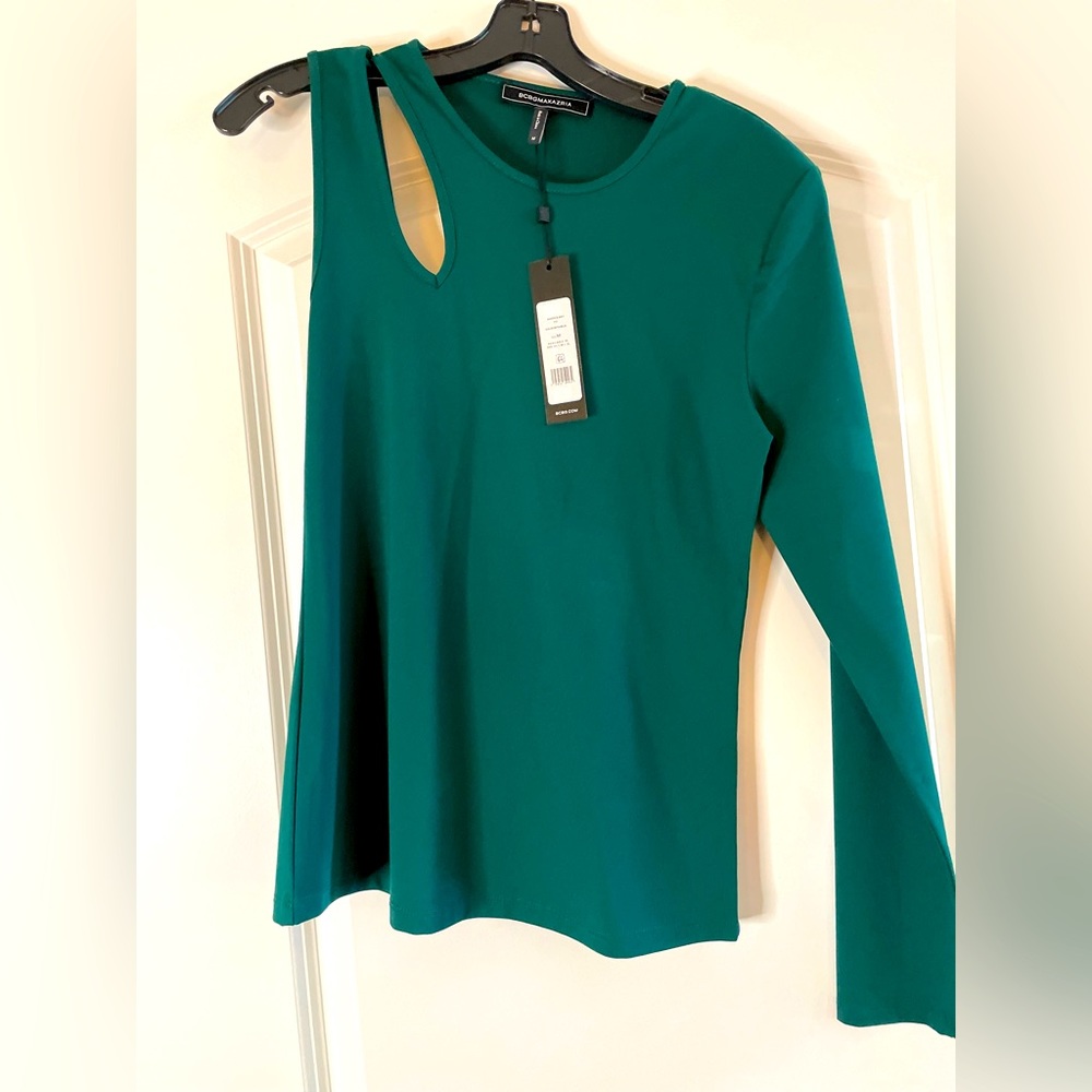 BCBGMaxAzria One sleeve Cutout Top